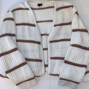 Brown striped cardigan